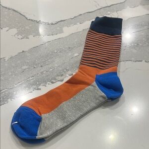 Stylish Orange and Blue Men's Socks